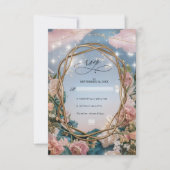 Cartons Réponse Belle Mariage à thème Art Nouveau (Devant)