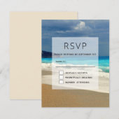 Cartons Réponse Belle Mer Turquoise Photo Tropicale (Devant / Derrière)