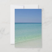 Cartons Réponse Belle plage Mariage avec choix de repas (Dos)