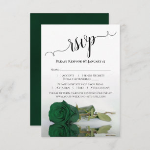 Cartons Réponse Belle Réflexion Emerald Green Mariage Rose