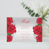 Cartons Réponse Belle Romantique Roses Rouges Anniversaire (Debout devant)