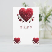 Cartons Réponse Belle Saint-Valentin Cœurs de Pétales de Fleurs (Debout devant)