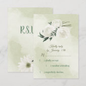 Cartons Réponse belle végétation fleurie blanche (Devant / Derrière)