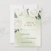 Cartons Réponse belle végétation fleurie blanche (Devant)