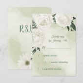 Cartons Réponse belle végétation fleurie blanche (Devant / Derrière)