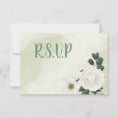 Cartons Réponse belle végétation fleurie blanche choix de repas (Dos)