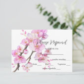 Cartons Réponse Belles fleurs de cerisiers roses (Debout devant)