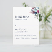 Cartons Réponse Berry et Floral bleu avec/sans options de repas RS (Debout devant)