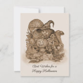 Cartons Réponse Best Wishes for a Happy Halloween (Devant)