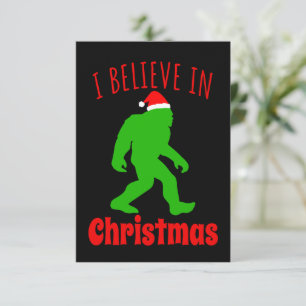 Cartons Réponse Bigfoot drôle Je crois en Noël