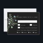 Cartons Réponse Black Elegant Fleur sauvage Mariage Choix de repas<br><div class="desc">Cet élégant mariage RSVP propose de beaux fleurs sauvages d'aquarelle peints à la main,  disposés en bouquet,  parfaits pour le printemps,  l'été ou les mariages de automne. Pour une personnalisation plus avancée de cette conception,  cliquez sur le BOUTON OUTIL DESIGN BLEU ci-dessus ! Des articles correspondants sont également disponibles.</div>