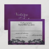 Cartons Réponse Black Floral Purple et Silver Response (Devant / Derrière)