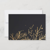 Cartons Réponse Black Gold Noël Party Moderne Vacances élégantes (Dos)