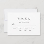 Cartons Réponse Black Minimal Disco Ball Mariage | Choix de repas (Devant)