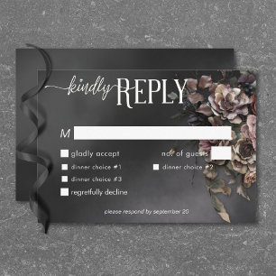 Cartons Réponse Black Moody Gothic Flowers & Dîner Mist