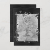 Cartons Réponse Black Shiny Elegant Sparkly Frame (Devant / Derrière)