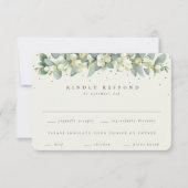 Cartons Réponse Black Snowberry+Eucalyptus Garland Mariage (Devant)