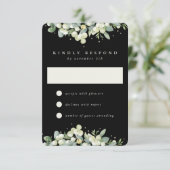 Cartons Réponse Black Snowberry+Eucalyptus Mariage (Debout devant)