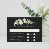 Cartons Réponse Black Snowberry+Eucalyptus Mariage Multi-événement (Debout devant)