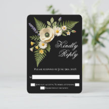 Black Wildflower Garden Wedding