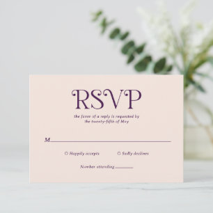 Cartons Réponse Blaire Purple Mariage moderne