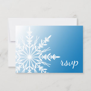 Cartons Réponse Blanche-Neige sur Blue Winter Wedding