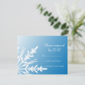 Cartons Réponse Blanche-Neige sur Blue Winter Wedding (Debout devant)