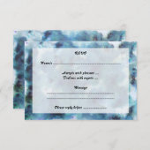 Cartons Réponse Bleu Abstrait. (Devant / Derrière)