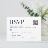 Cartons Réponse Bleu Aquarelle numérisation Qr Code Mariage de cho (Debout devant)