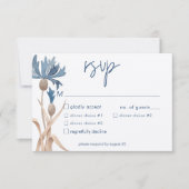 Cartons Réponse Bleu Cornflowers & Blé Field Dîner moderne (Devant)