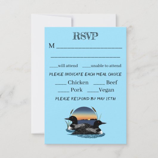 Cartons Réponse Bleu couché de soleil (Devant)