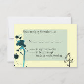 Cartons Réponse Bleu des fleurs tachetées (Dos)