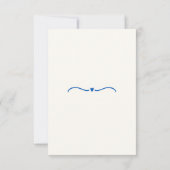 Cartons Réponse Bleu dessiné ensemble Mariage (Dos)