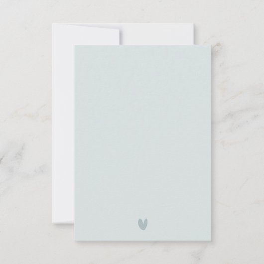 Cartons Réponse Bleu doux Vert Succulent Mariage botanique fleuri (Dos)