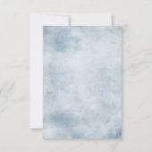 Cartons Réponse Bleu Dusty Peach Blush Botanical Floral Mariage (Dos)