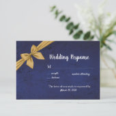 Cartons Réponse Bleu foncé avec Bow or (Debout devant)