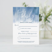 Cartons Réponse bleu gris abstrait art moderne peint mariage (Debout devant)