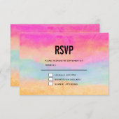 Cartons Réponse Bleu rose Jaune arc-en-ciel Abstraites bandes (Devant / Derrière)