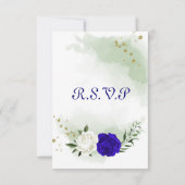 Cartons Réponse bleu royal et fleurs blanches verdure (Dos)