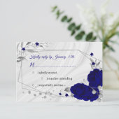 Cartons Réponse bleu royal gris gris floral géométrique (Debout devant)