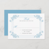 Cartons Réponse Bleu vintage / Flore bleu clair (Devant / Derrière)