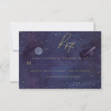 Bleu violet Galaxie étoile Mariage céleste