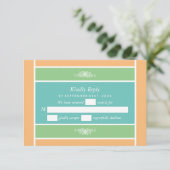 Cartons Réponse Bloc pastel moderne - Couleurs tropicales - Mariag (Debout devant)