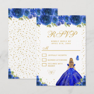 Cartons Réponse Blonde aux Cheveux Blonds Fleur Bleue Princesse Do
