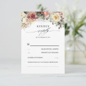 Cartons Réponse Bloom Rustique Automne Inspiré Beau Mariage (Debout devant)