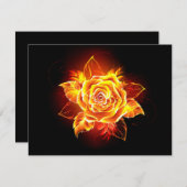 Cartons Réponse Blooming Fire Rose (Devant / Derrière)