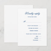 Cartons Réponse Blue and White Wedding (Devant / Derrière)