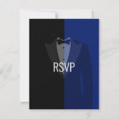 Cartons Réponse Blue black tuxedo poker bachelor party (Devant)
