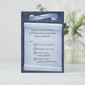 Cartons Réponse Blue Engagement Ceremony Funky Response Card (Debout devant)
