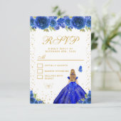 Cartons Réponse Blue Floral Blonde cheveux Princess Sweet sixteen (Debout devant)